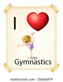 I love gymnastics sign