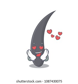 In love hair mascot cartoon style