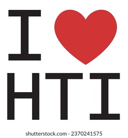 I love Haiti typography vector