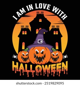 I am in love with Halloween t shirt design