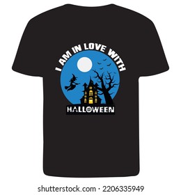 I AM IN LOVE WITH HALLOWEEN T-Shirt Design