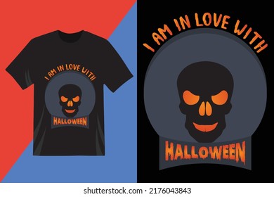 I am in love with Halloween t-shirt design. Every Halloween lover will like this. Happy Halloween day. Halloween vector. t-shirt design.