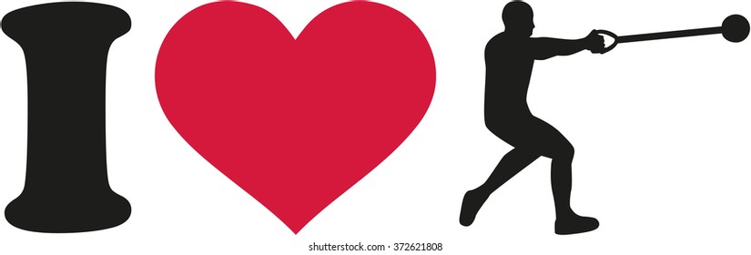 I love Hammer throw icon