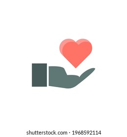 Love Hand Conceptual Vector Icon Design Illustration eps10