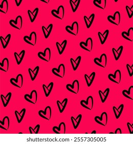Love hand draw pink vector for celebrating valentine's Day on 14 February. Wallpaper, flyer, poster, sticker, banner, card.
