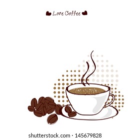 love hand drawn coffee 