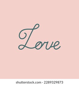 Love hand drawn lettering. Valentine's day. Quote can be used in social media, web, typographic design, posters or greeting card. Cute vector illustration with romantic vibe.