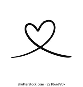 Love hand drawn line illustration vector.  