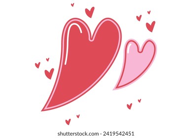 Love Hand Drawn Valentine Day Sticker
