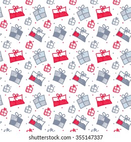 Love hand drown seamless pattern of hand-drawn Valentine's Day, Xmas, New Year, wedding or romantic events