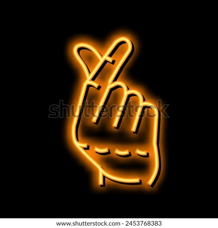 love hand gesture neon light sign vector. love hand gesture illustration
