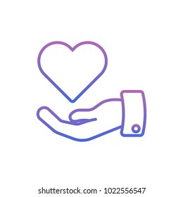 Love hand icon
