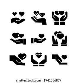 love hand icon or logo isolated sign symbol vector illustration - Collection of high quality black style vector icons
