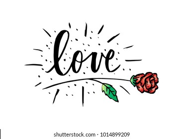 Love hand lettering