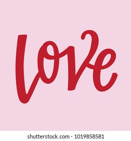 Love in hand lettering