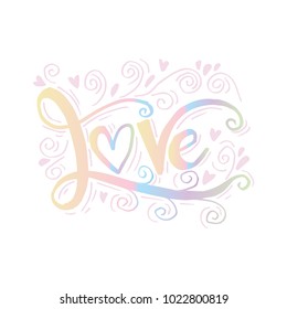 Love hand lettering