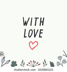 With love hand lettering.