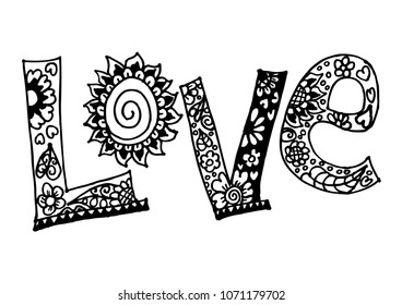 Love, hand lettering.
