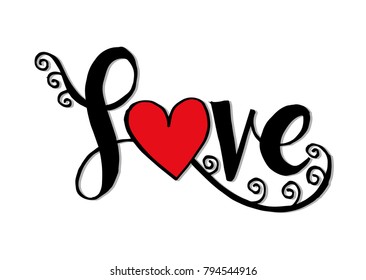 Love hand lettering