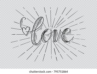 Love hand lettering