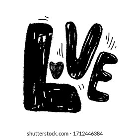 Love. Hand lettering illustration for your design