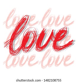 Love hand lettering motivation poster