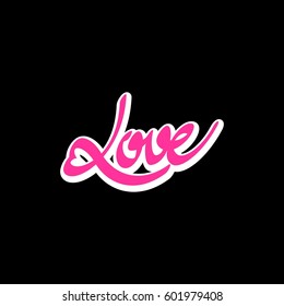love hand lettering vector