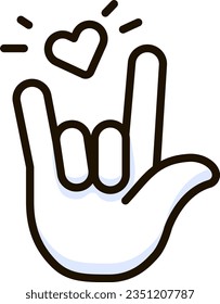 love hand sign emoji sticker