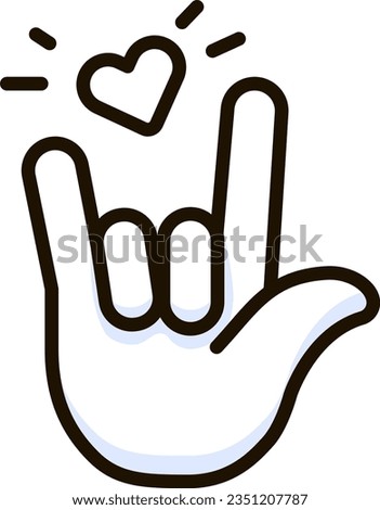 love hand sign emoji sticker