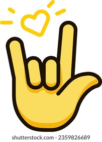 love hand sign icon emoji sticker