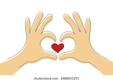 love hand sign vector. Vector illustration. 