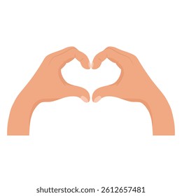 Love hand signs. K-pop emoji. Heart hands culture. Positive human gestures 