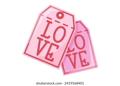 Love Hand Tag Cute Valentine Day Sticker