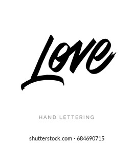 Love. Hand written elegant typography for your design. Custom lettering. Can be printed on greeting cards, paper and textile designs, etc.