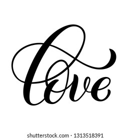 Love Hand Written Lettering Inspirational Quote Stock Vector (Royalty ...