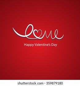 "Love" hand written, valentine's day concept