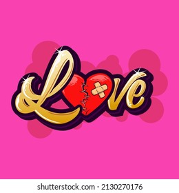 Control de amor Typografía Vector moderno