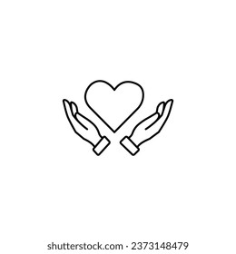 love hands friendship outline icon. Elements of friendship line icon. Signs, symbols and vectors can be used for web, logo, mobile app,