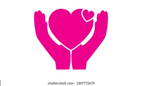 love hands logo design