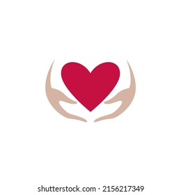 Love Hands Logo Design Vector Stock Vector (Royalty Free) 2156217349 ...