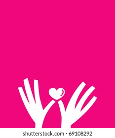 Love hands, vector.
