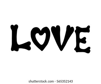Love. handwritten lettering. Modern Calligraphy