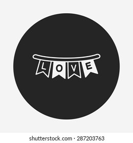 love hanging icon