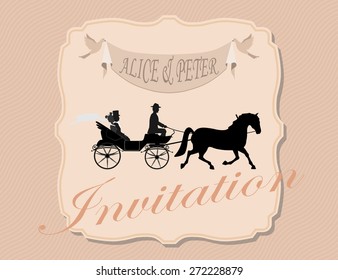 Love and happiness at all times. Invitation to the wedding and celebration. The bride and groom went to the crew. set for designers groups
