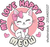 LOVE HAPPY DAY CAT GIRL