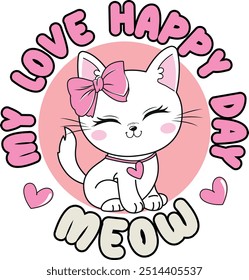 LOVE HAPPY DAY CAT GIRL