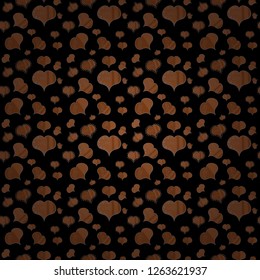 Love and happy designs. Vector. Nice hearts love on black, brown and gray colors on cute background. Summer style illustration with cute elements. Seamless colorful boho pop art style.
