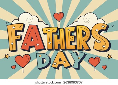 Love Happy Father's Day, Father's Day vector logo design, A Collection of Festive Designs and Illustrations, 