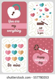 LOVE Happy St.Valentine's day card. Vector illustration