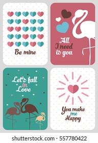 LOVE Happy St.Valentine's day card. Vector illustration